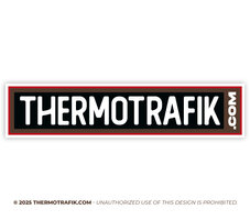 sticker met Thermotrafik.com zwart wit