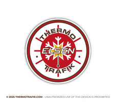 elsen thermo trafik sticker Sties style met sneeuwvlok