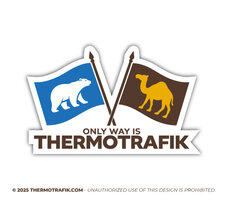 The only way is thermotrafik sticker ijsbeer en kameel