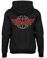 hoodie with van den Elsen transport logo 