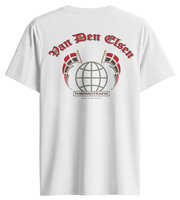 van den Elsen Oldskool vlaggen tshirt wit