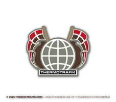 sticker Thermotrafik oldskool flags en globe