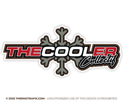 The cooler collective sticker collectif met sneeuwvlok