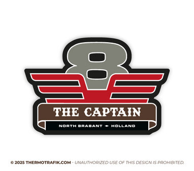 Scania V8 sticker The Captain van den Elsen logo. North Brabant
