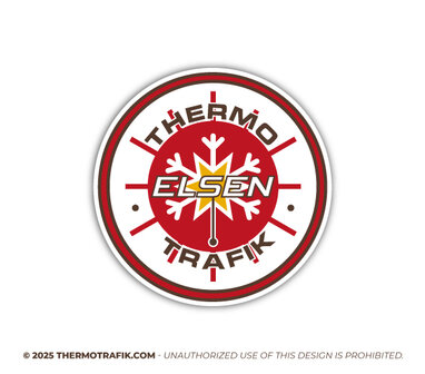 elsen thermo trafik sticker Sties style met sneeuwvlok