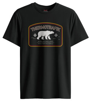 Born in Holland ijsbeer thermotrafik shirt zwart